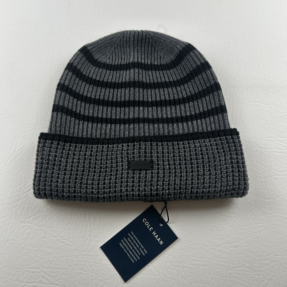 Cole Haan Ribbed Cuffed Beanie NWT